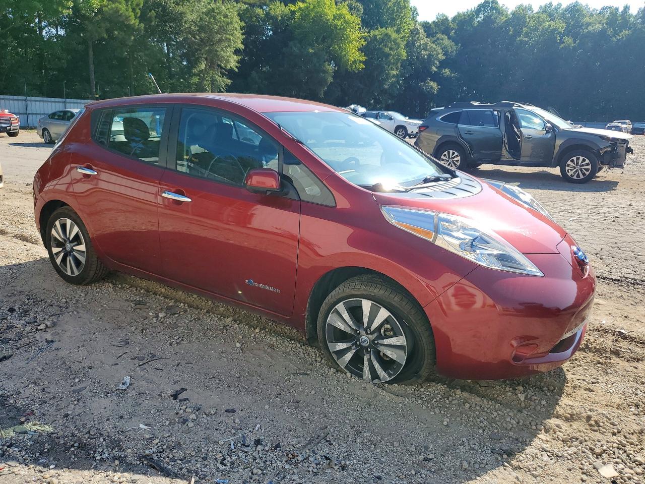 2013 Nissan Leaf S Красный vin: 1N4AZ0CP1DC423439