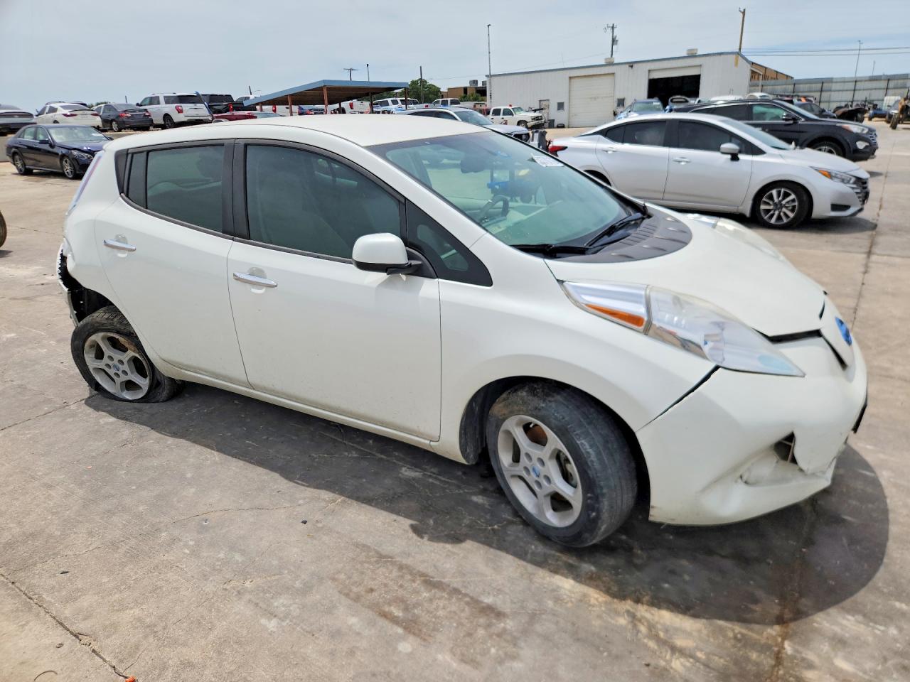 2014 Nissan Leaf Sv White vin: 1N4AZ0CP1EC331684