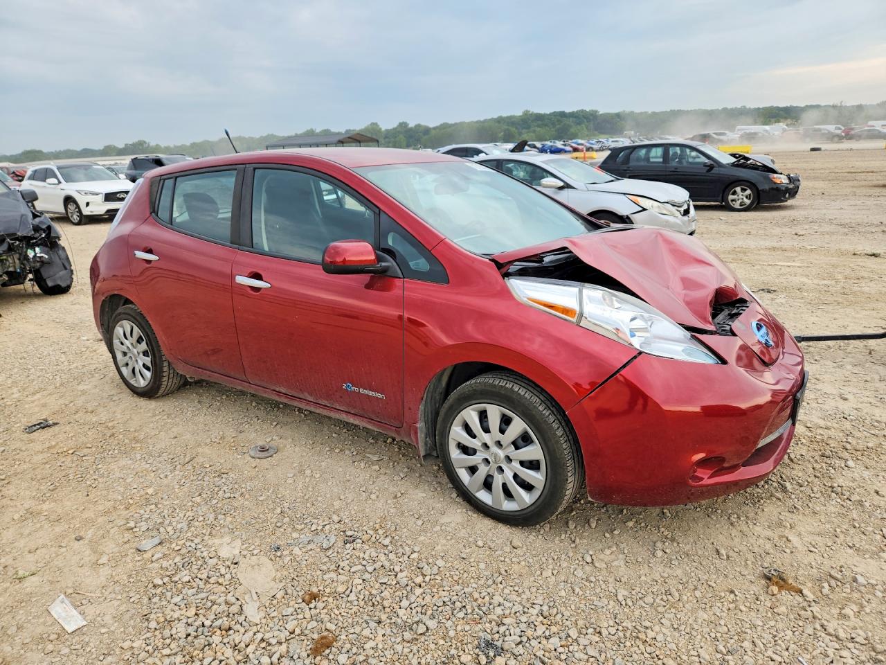 2014 Nissan Leaf S Red vin: 1N4AZ0CP1EC337985