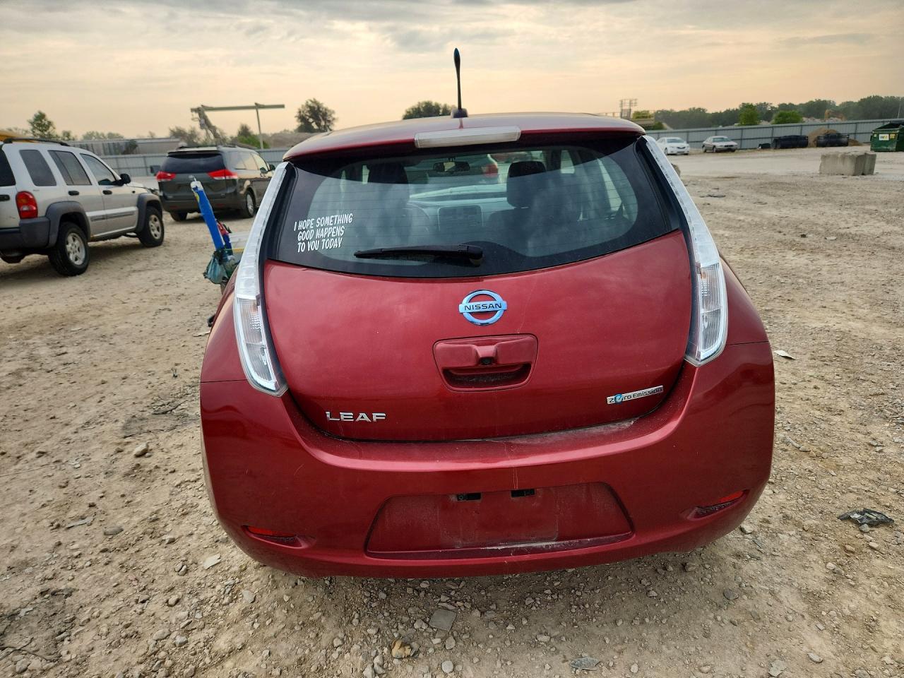 2014 Nissan Leaf S Red vin: 1N4AZ0CP1EC337985