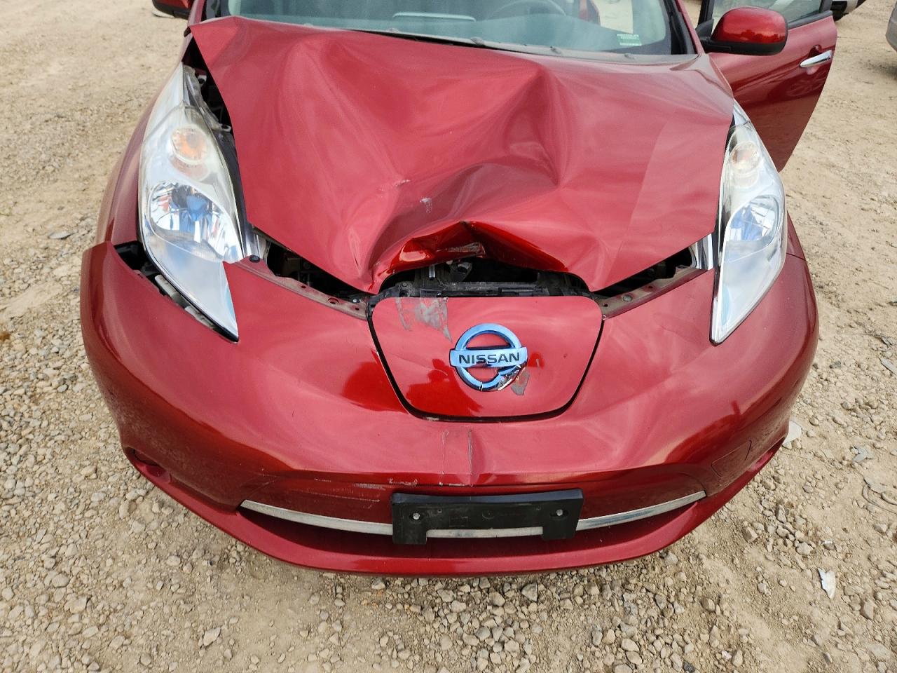 2014 Nissan Leaf S Red vin: 1N4AZ0CP1EC337985