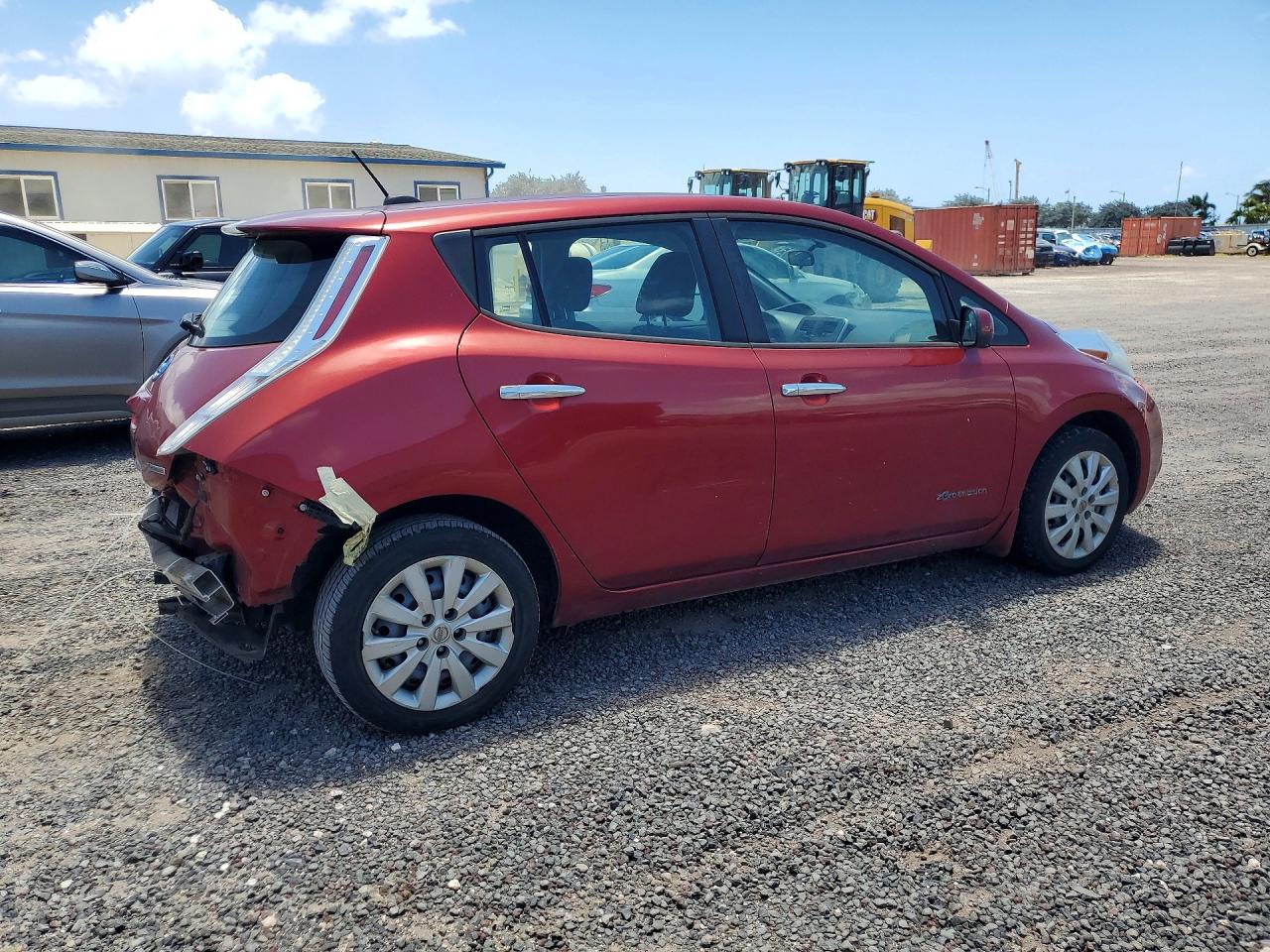 2015 Nissan Leaf S Red vin: 1N4AZ0CP1FC312831