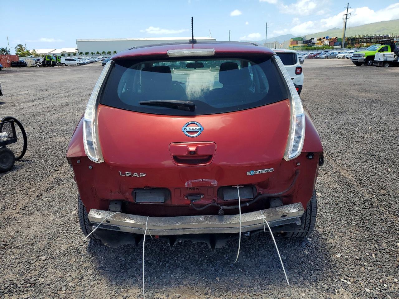2015 Nissan Leaf S Red vin: 1N4AZ0CP1FC312831