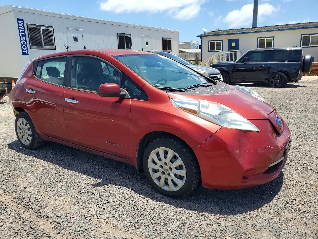 2015 Nissan Leaf S Red vin: 1N4AZ0CP1FC312831