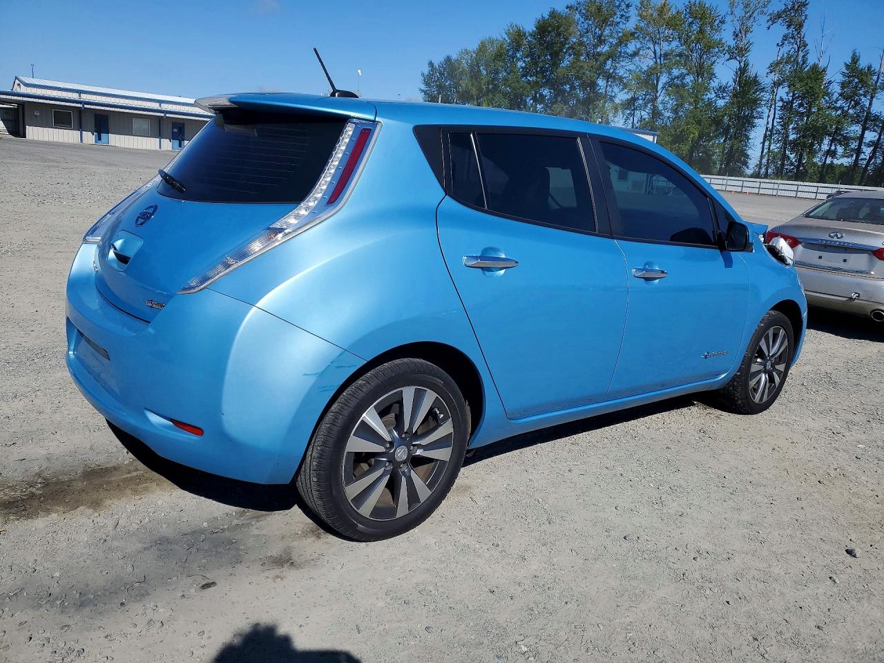 2015 Nissan Leaf Sl Blue vin: 1N4AZ0CP1FC313669