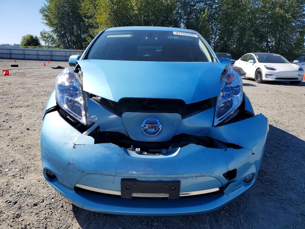 2015 Nissan Leaf Sl Blue vin: 1N4AZ0CP1FC313669