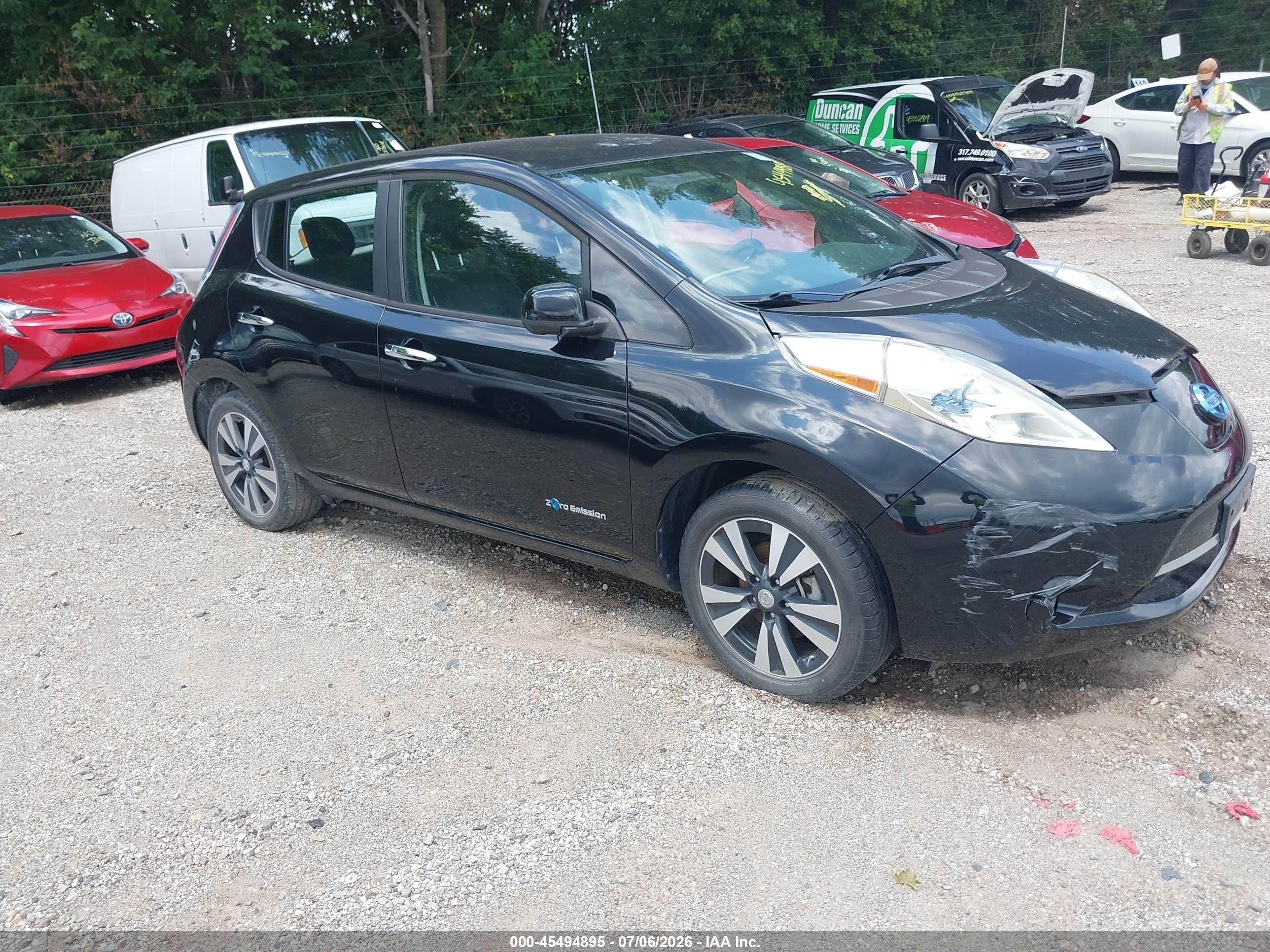 2013 Nissan Leaf Sl Black vin: 1N4AZ0CP2DC405449