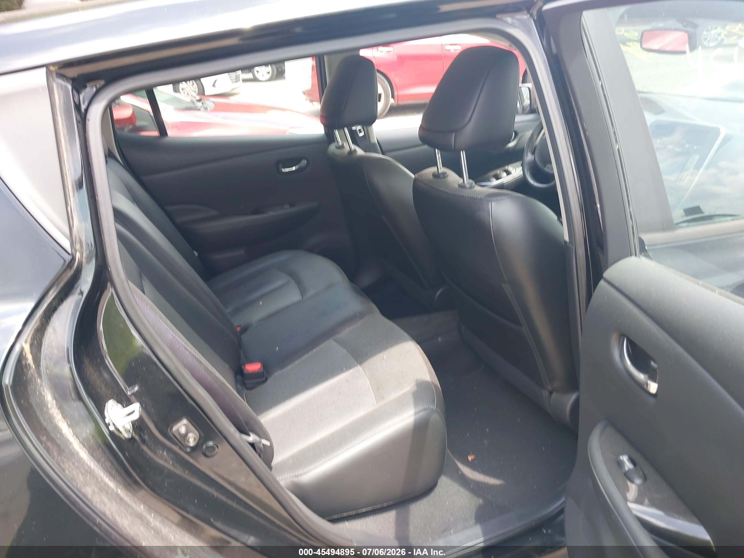 2013 Nissan Leaf Sl Black vin: 1N4AZ0CP2DC405449