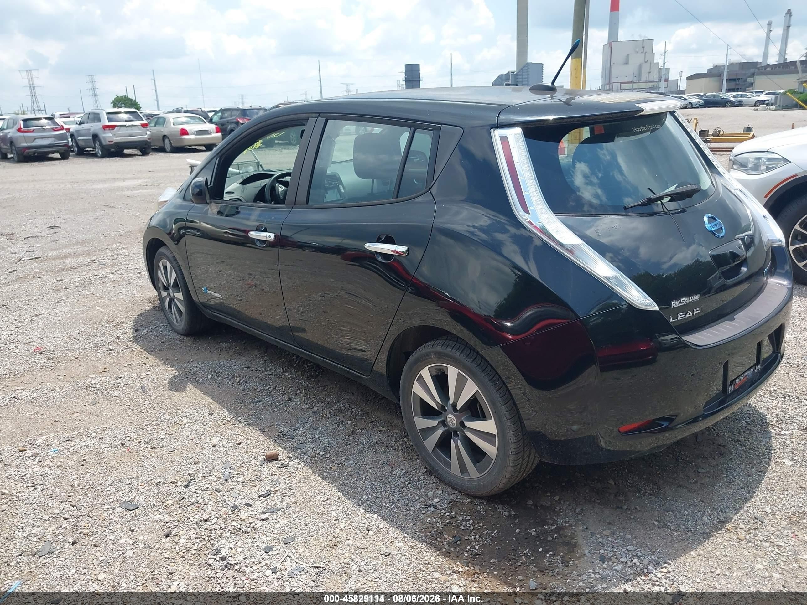 2013 Nissan Leaf Sl Black vin: 1N4AZ0CP2DC405449