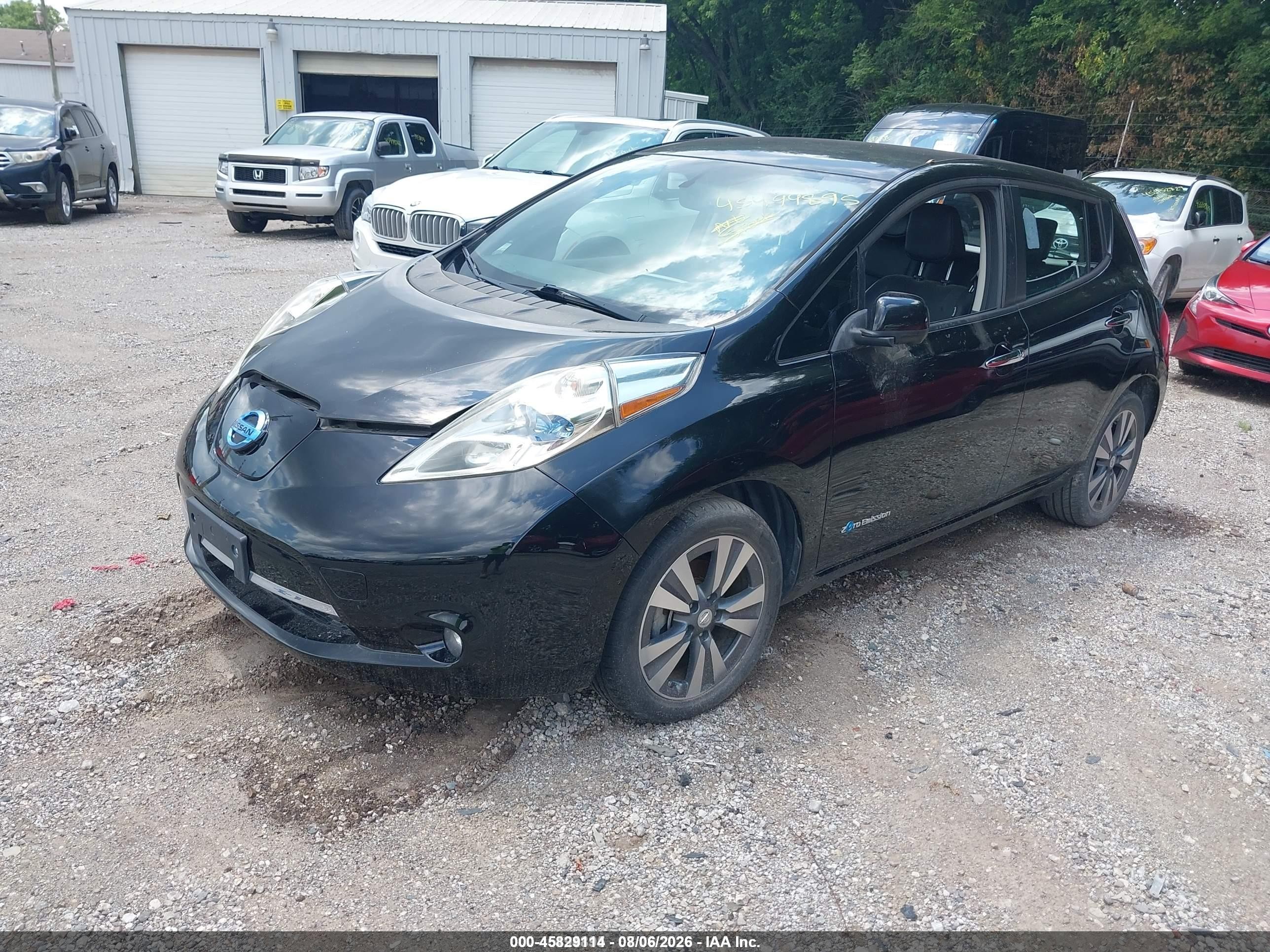 2013 Nissan Leaf Sl Black vin: 1N4AZ0CP2DC405449