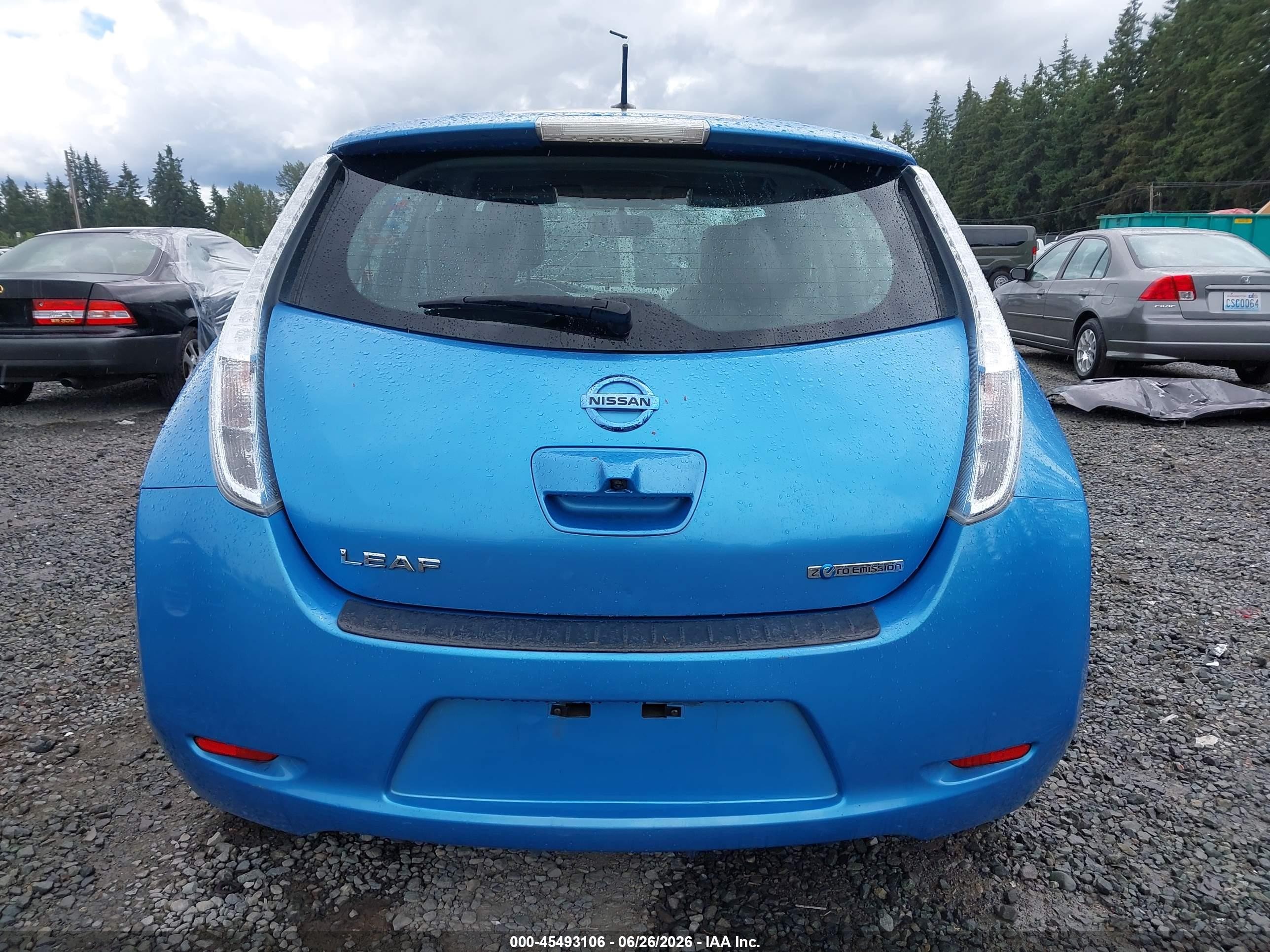 2013 Nissan Leaf Sl Light Blue vin: 1N4AZ0CP2DC411140