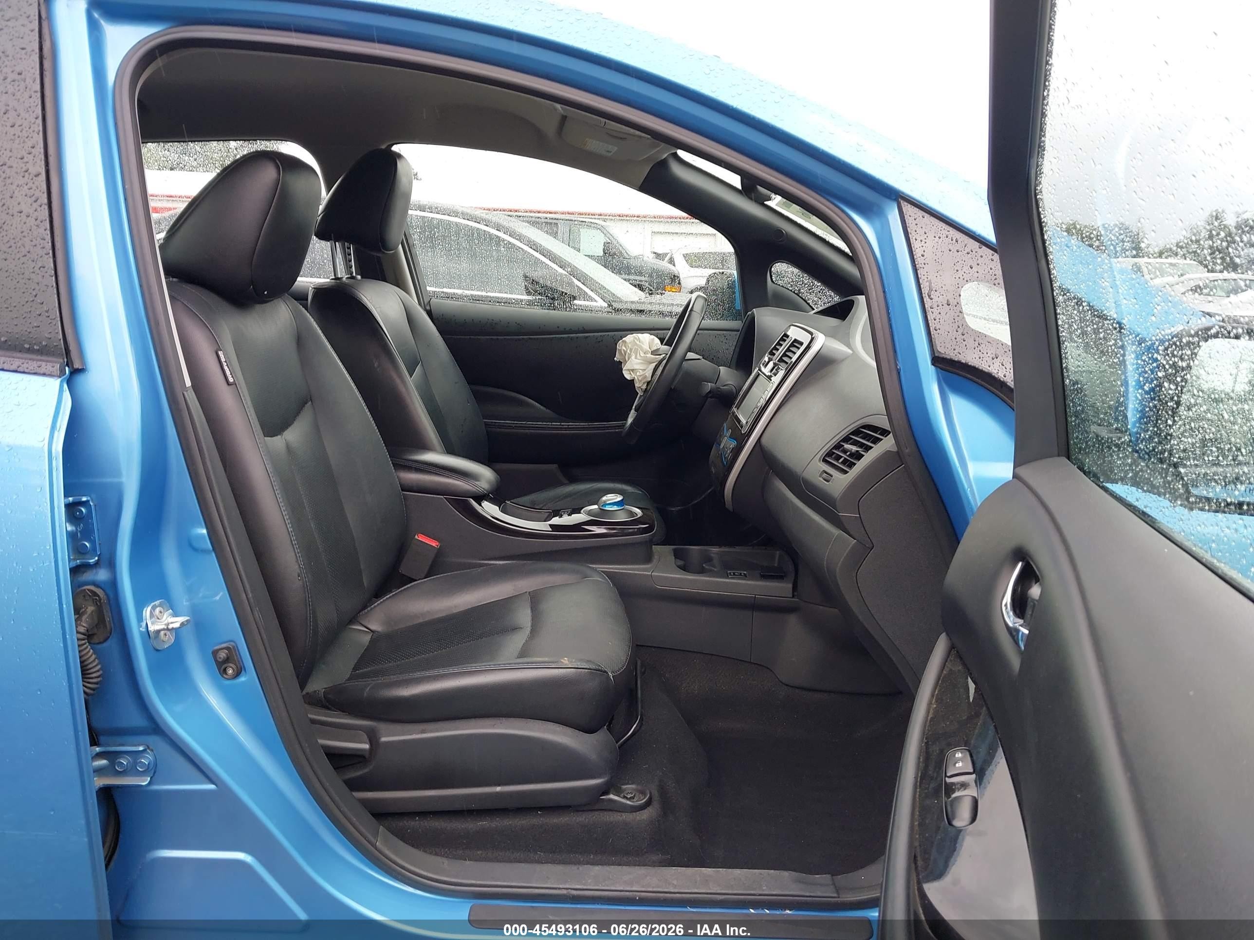 2013 Nissan Leaf Sl Light Blue vin: 1N4AZ0CP2DC411140