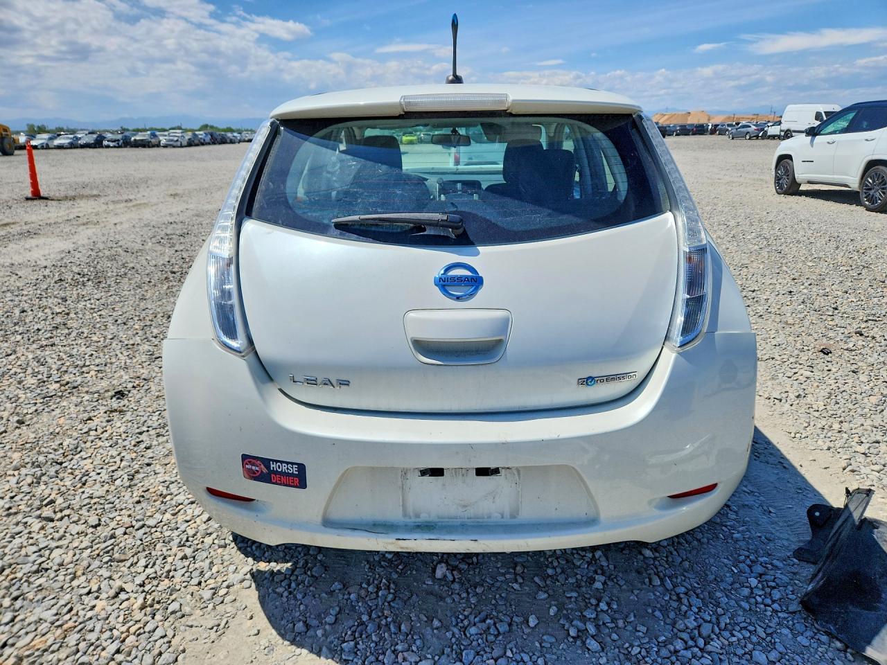 2013 Nissan Leaf S White vin: 1N4AZ0CP2DC420873
