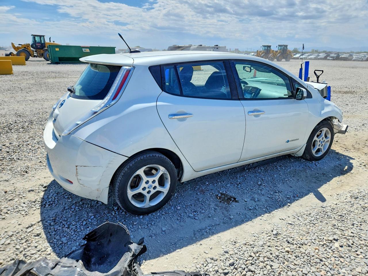 2013 Nissan Leaf S White vin: 1N4AZ0CP2DC420873