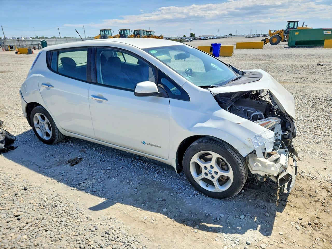 2013 Nissan Leaf S White vin: 1N4AZ0CP2DC420873