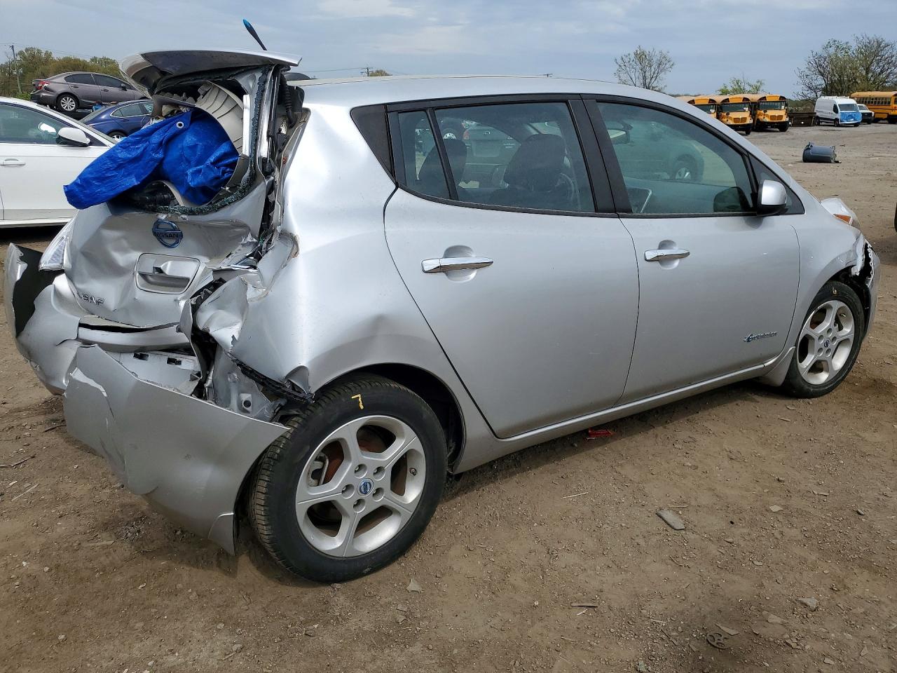 2014 Nissan Leaf Sv Silver vin: 1N4AZ0CP2EC333668