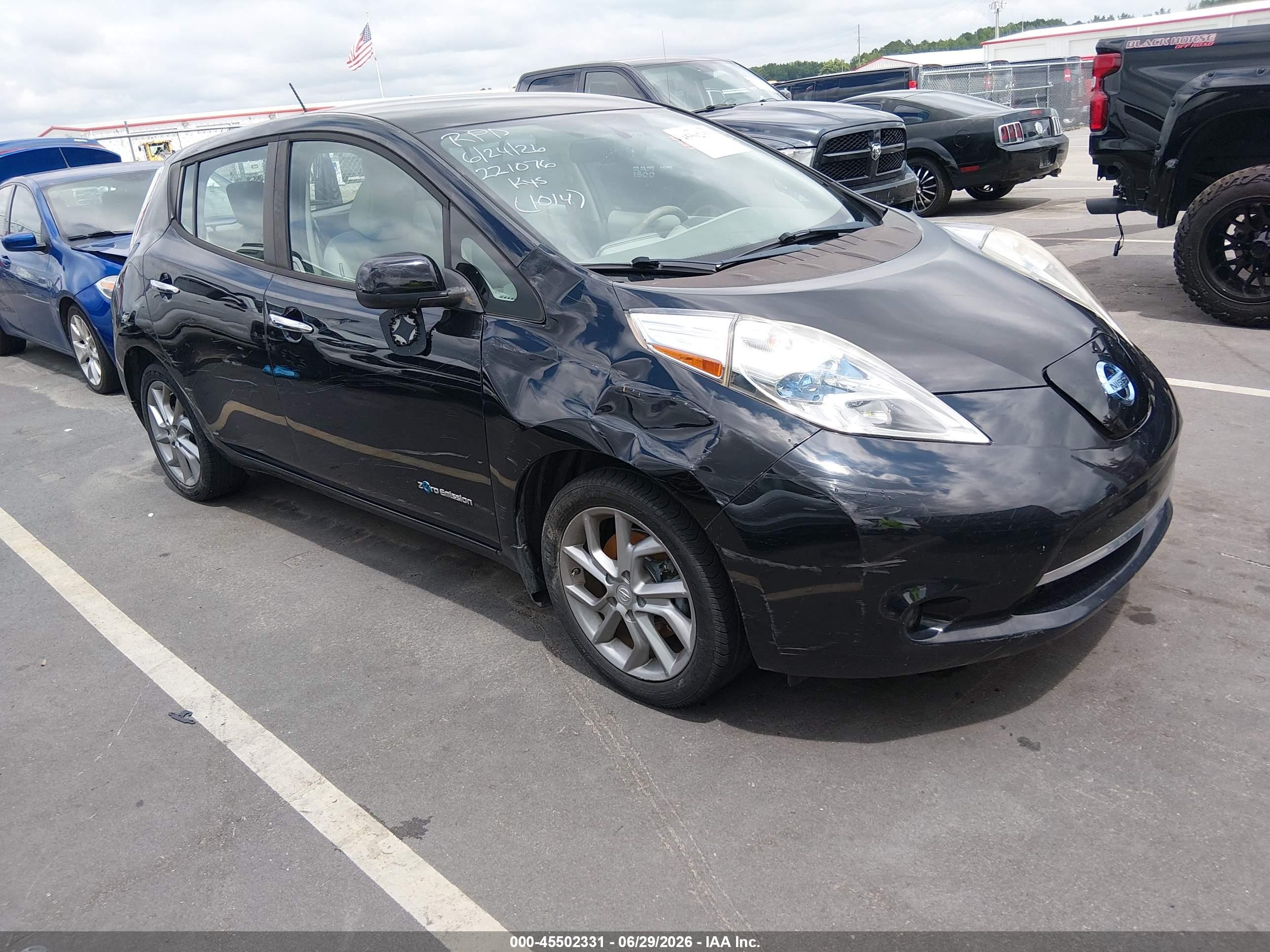 2015 Nissan Leaf Sv Black vin: 1N4AZ0CP2FC301014