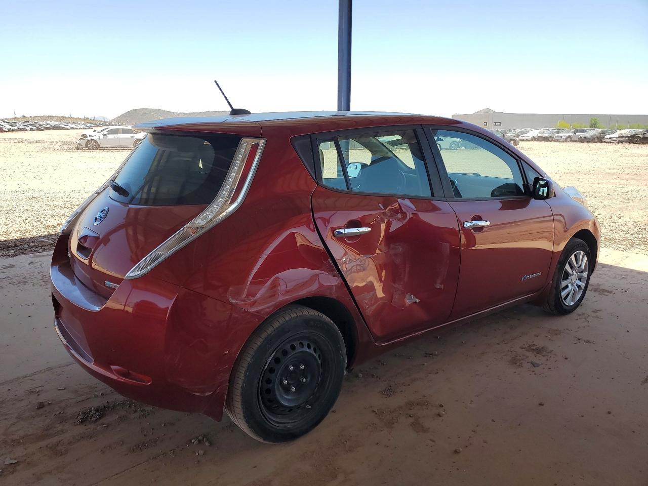 2015 Nissan Leaf S Maroon vin: 1N4AZ0CP2FC306326