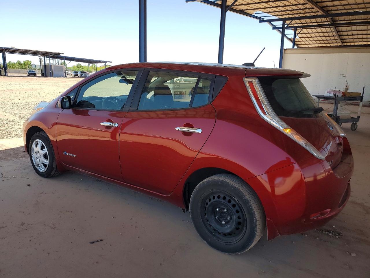 2015 Nissan Leaf S Maroon vin: 1N4AZ0CP2FC306326