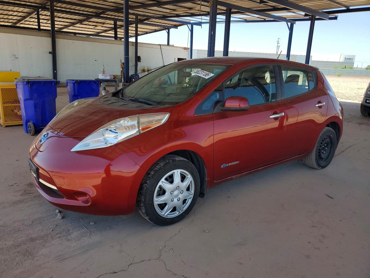 2015 Nissan Leaf S Maroon vin: 1N4AZ0CP2FC306326