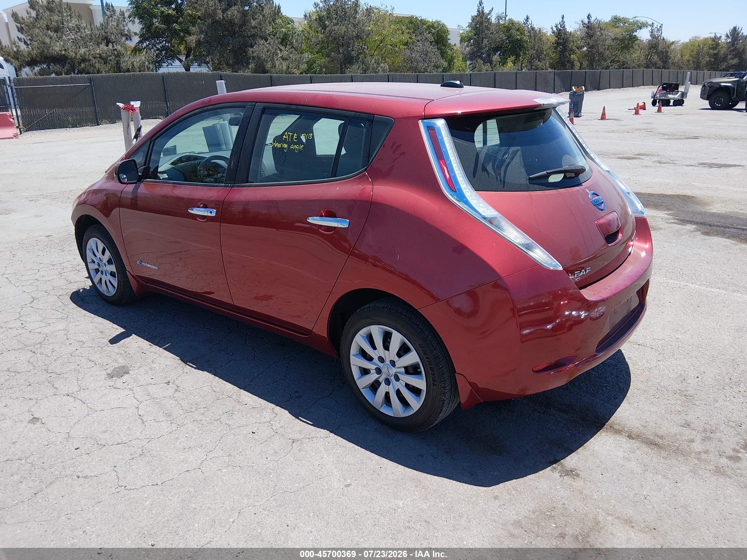 2013 Nissan Leaf S Burgundy vin: 1N4AZ0CP3DC401748