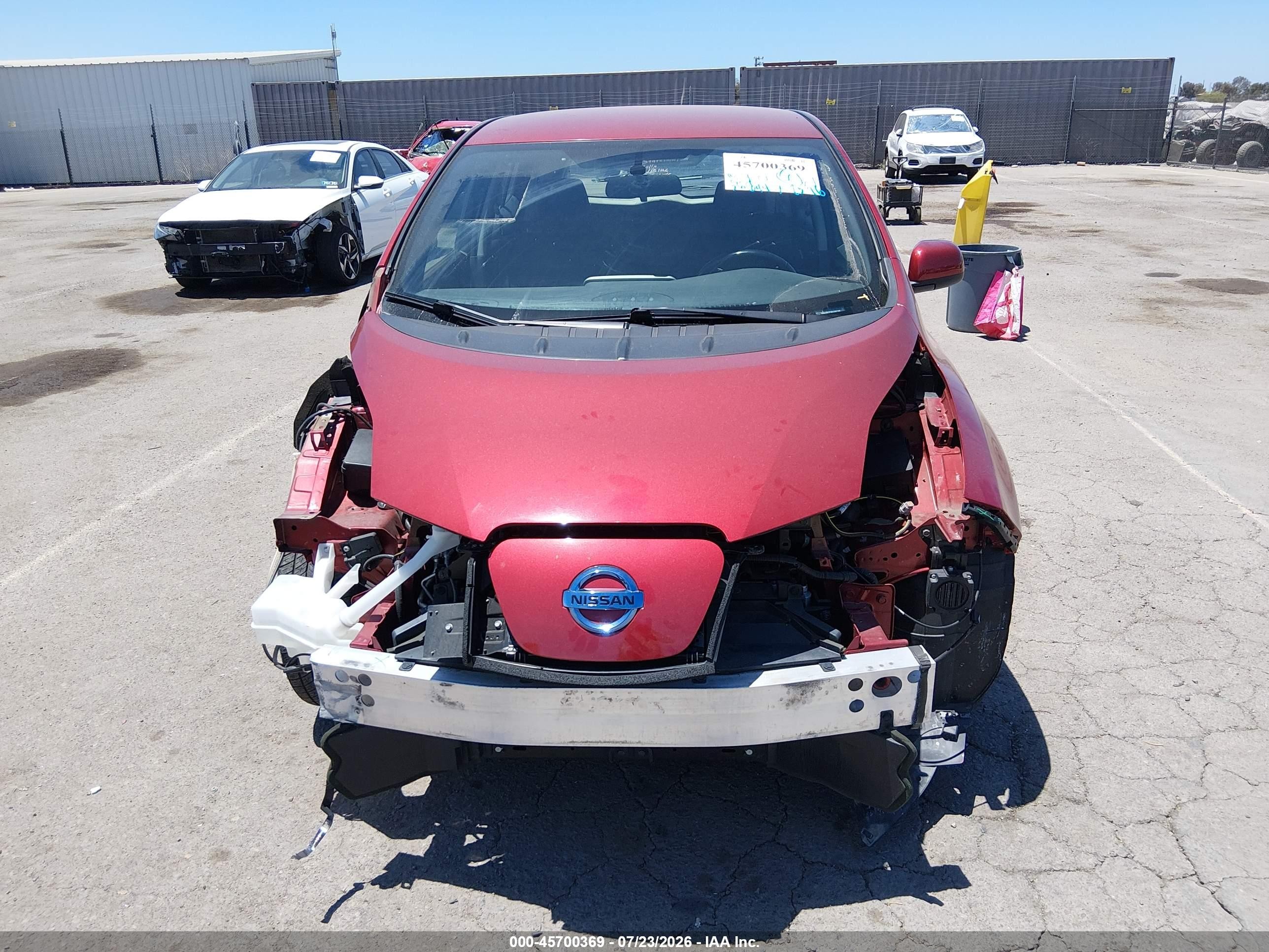 2013 Nissan Leaf S Burgundy vin: 1N4AZ0CP3DC401748