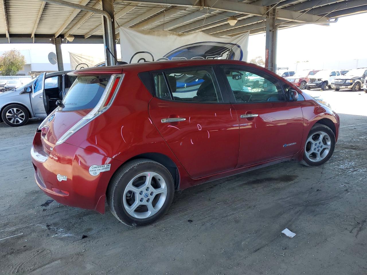 2013 Nissan Leaf S Красный vin: 1N4AZ0CP3DC409784