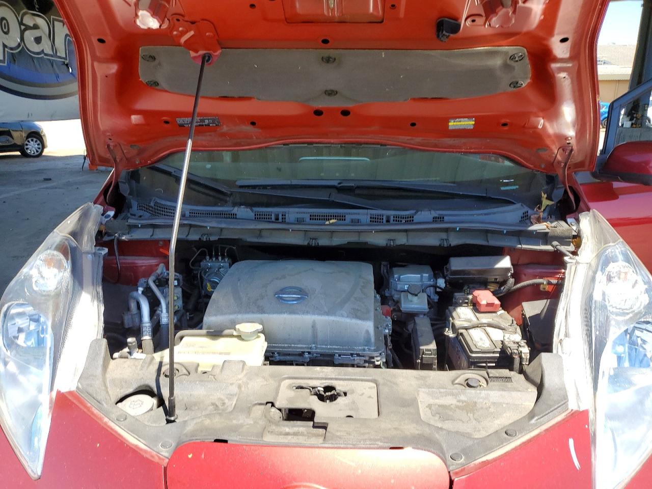 2013 Nissan Leaf S Красный vin: 1N4AZ0CP3DC409784