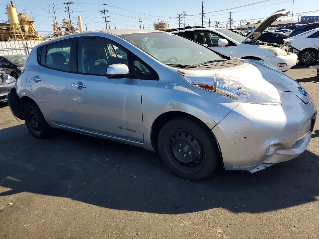 2013 Nissan Leaf S/sv/sl Silver vin: 1N4AZ0CP3DC420588