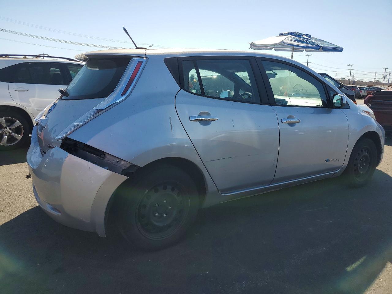 2013 Nissan Leaf S/sv/sl Silver vin: 1N4AZ0CP3DC420588