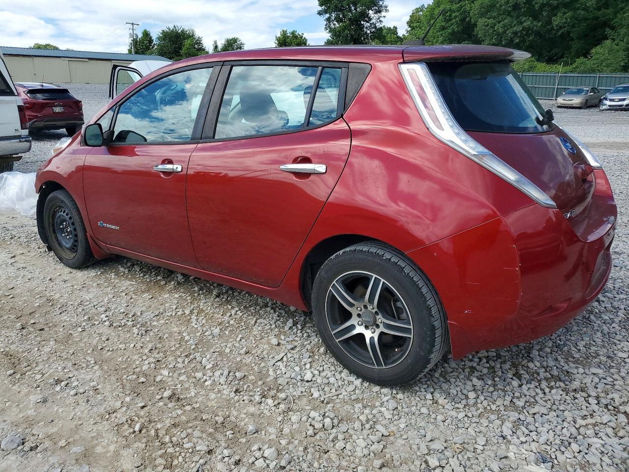 2015 Nissan Leaf S Maroon vin: 1N4AZ0CP3FC300521