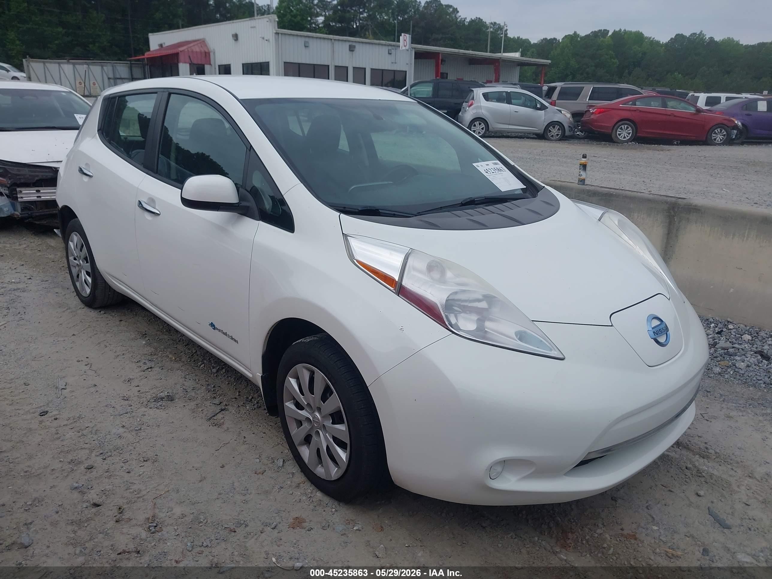2015 Nissan Leaf S Белый vin: 1N4AZ0CP3FC301765