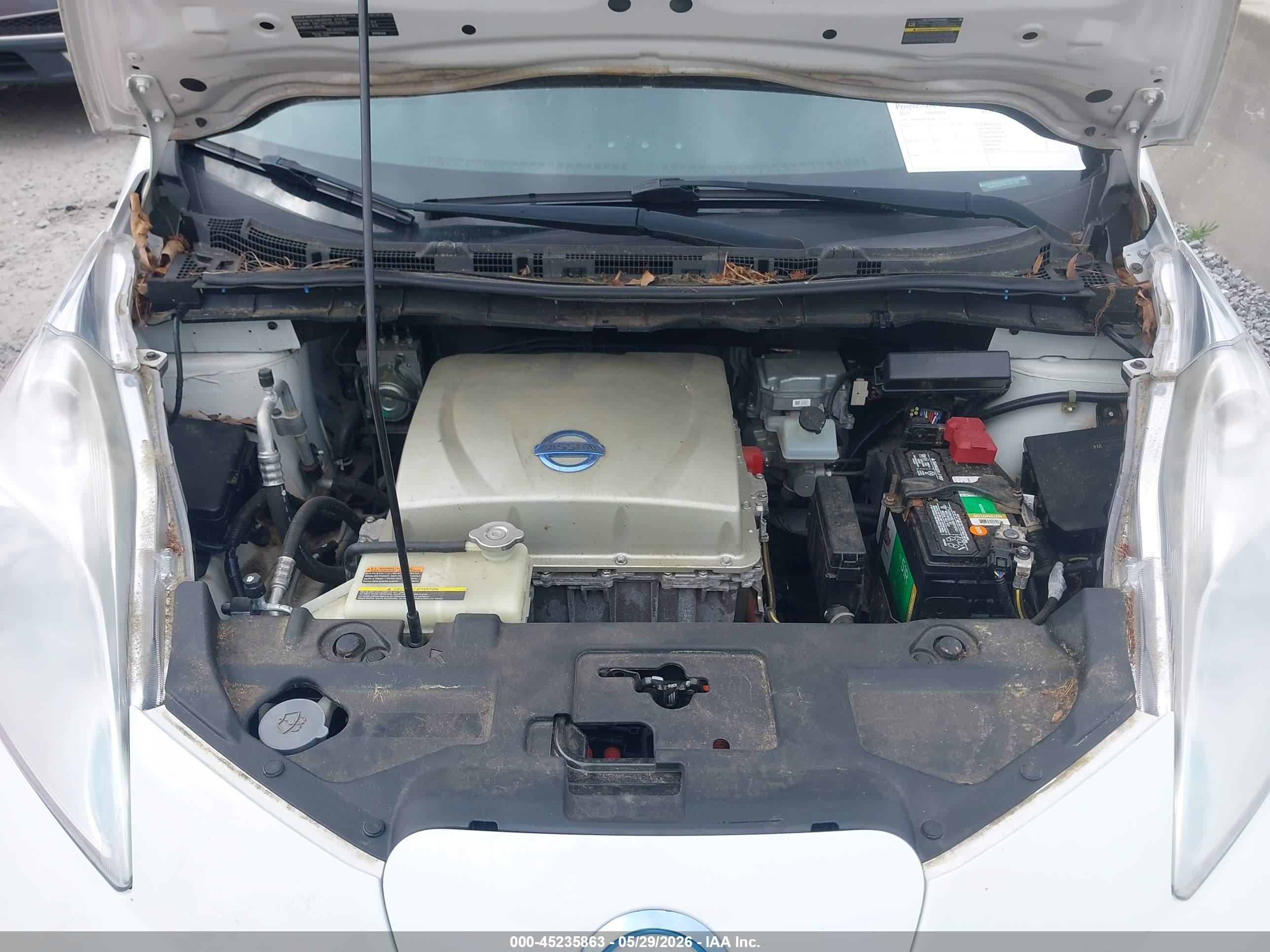 2015 Nissan Leaf S Белый vin: 1N4AZ0CP3FC301765