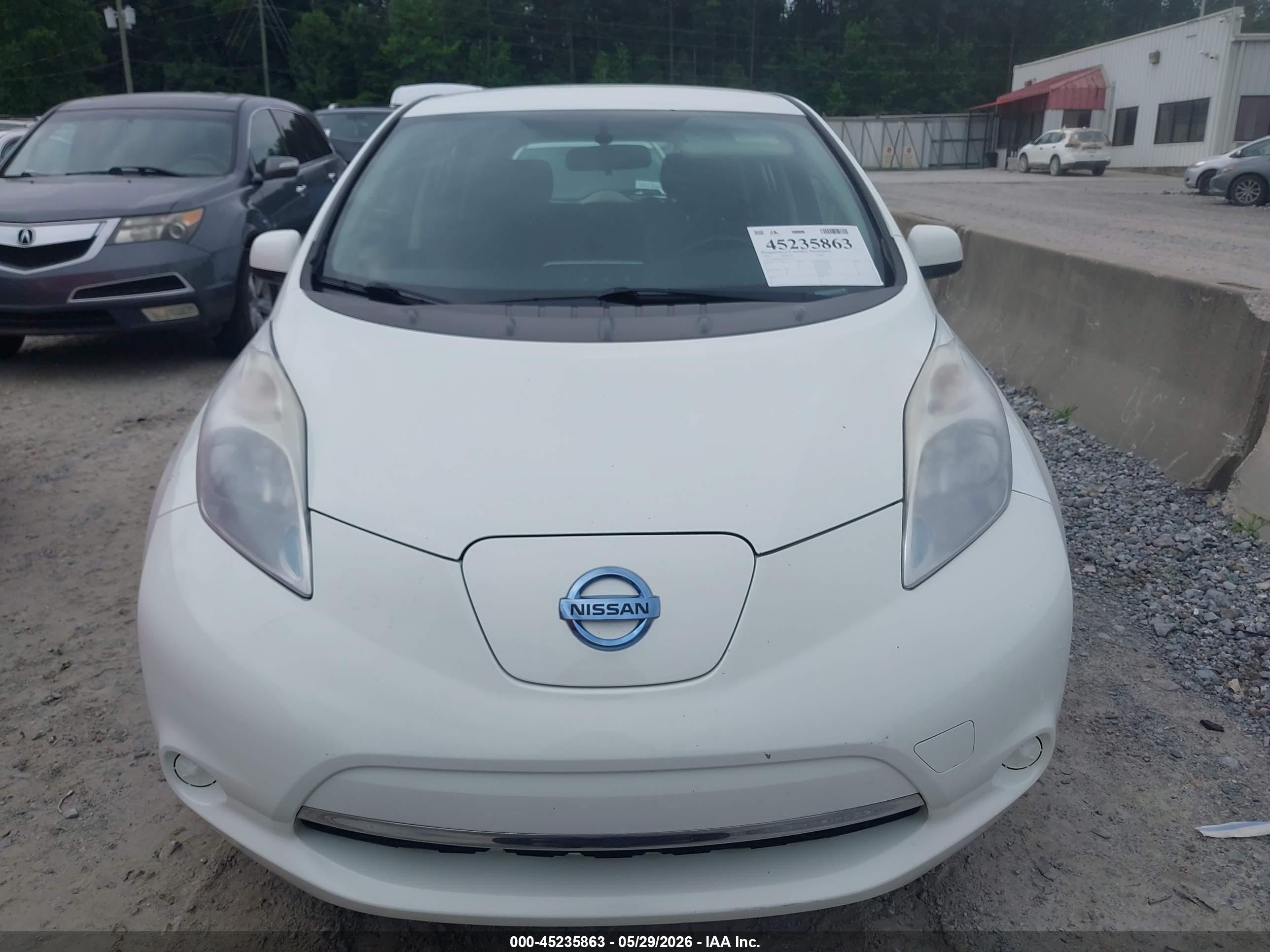 2015 Nissan Leaf S Белый vin: 1N4AZ0CP3FC301765