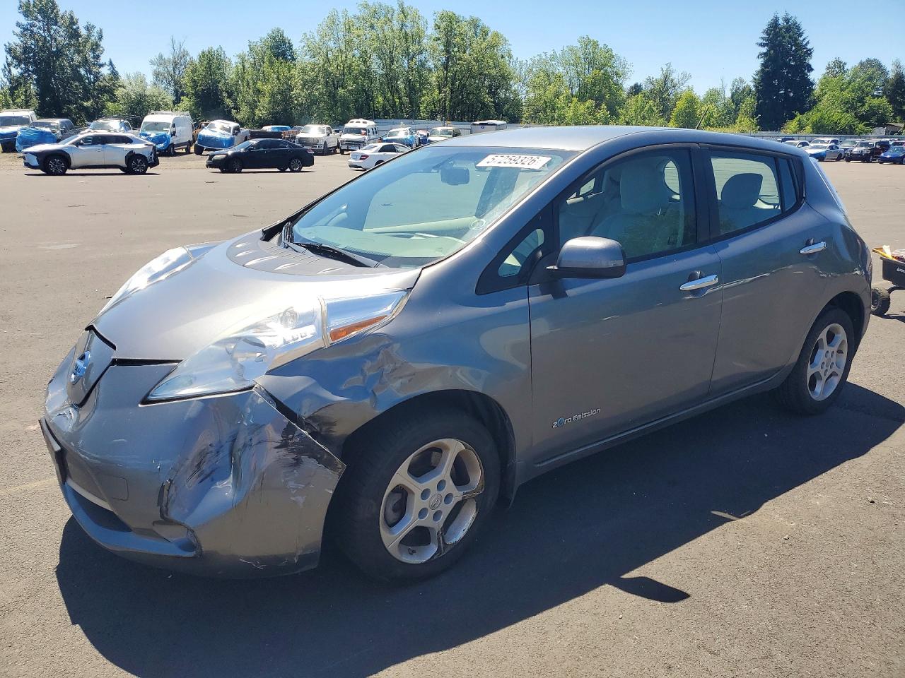 2015 Nissan Leaf Sv Gray vin: 1N4AZ0CP3FC301796