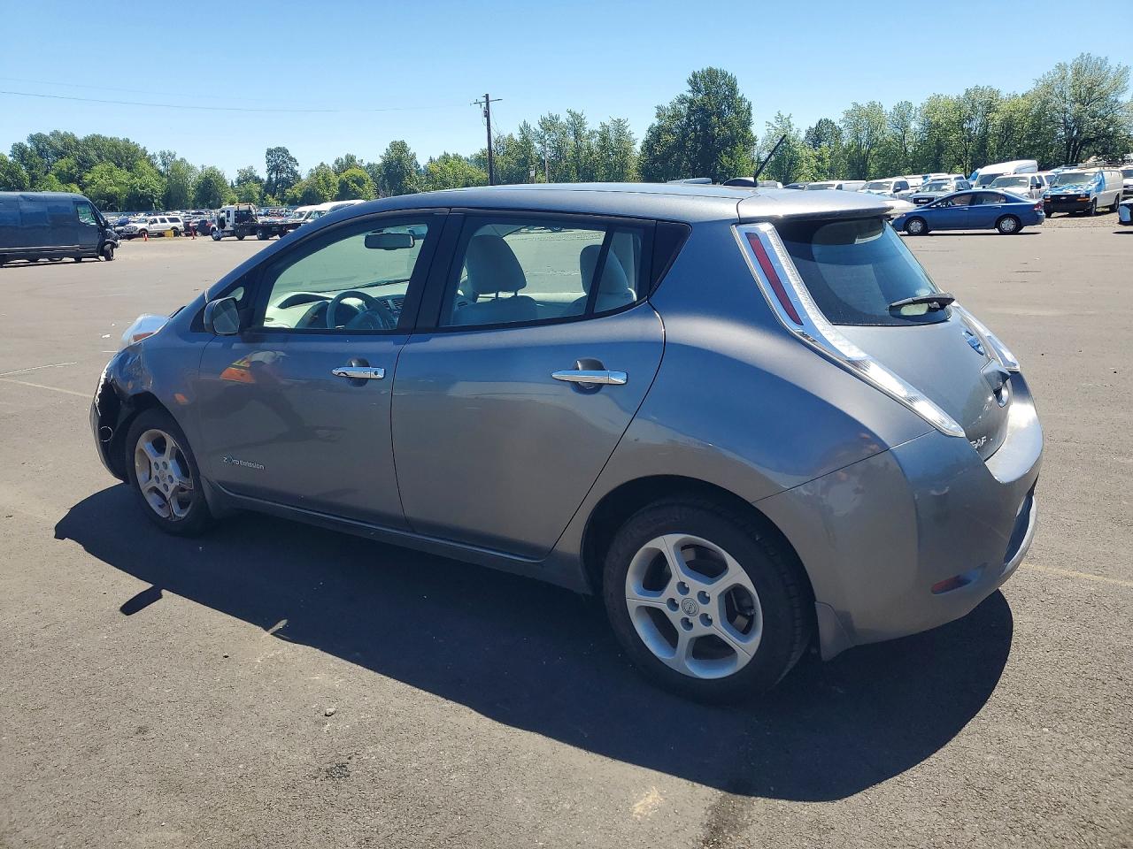2015 Nissan Leaf Sv Gray vin: 1N4AZ0CP3FC301796