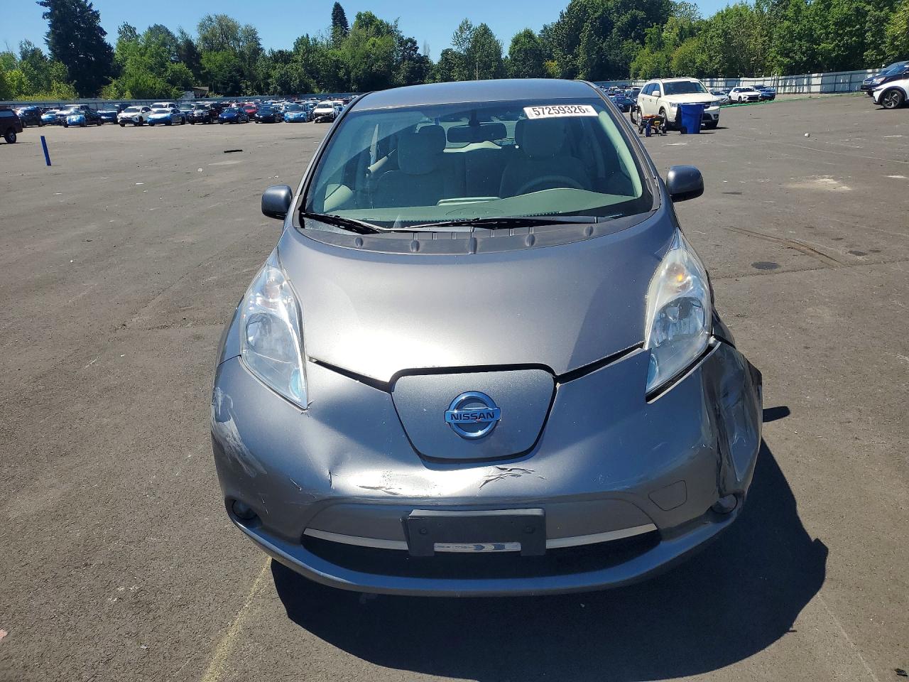 2015 Nissan Leaf Sv Gray vin: 1N4AZ0CP3FC301796