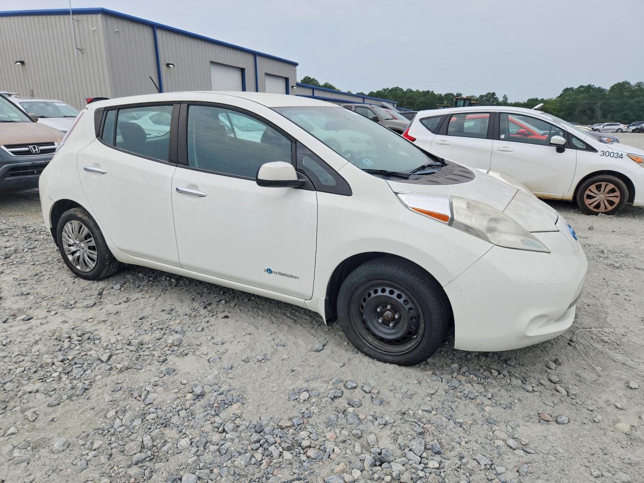 2015 Nissan Leaf S White vin: 1N4AZ0CP3FC304469
