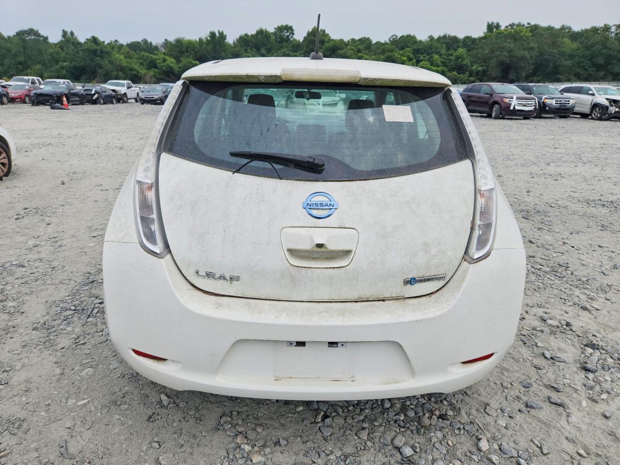2015 Nissan Leaf S White vin: 1N4AZ0CP3FC304469