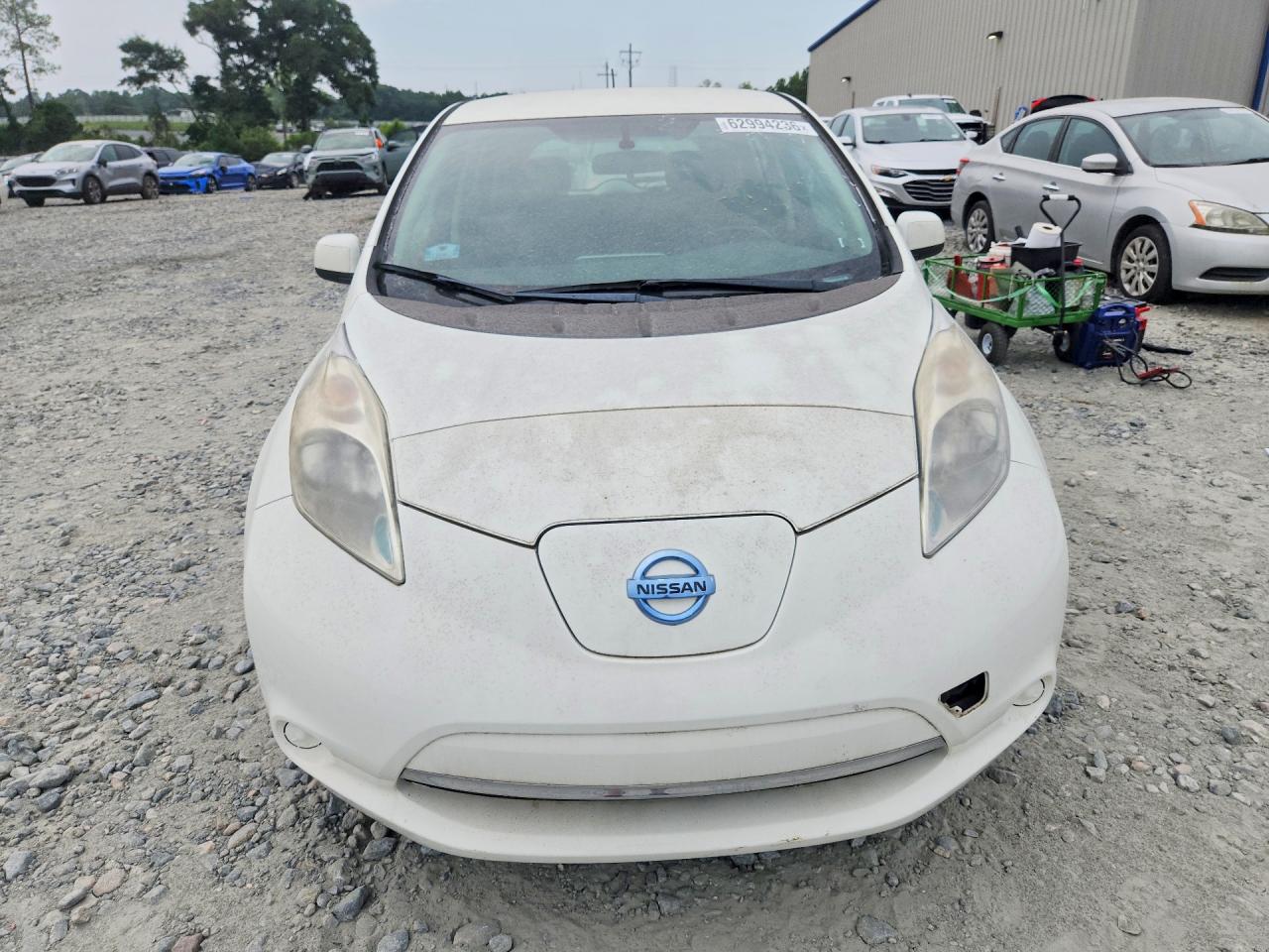2015 Nissan Leaf S White vin: 1N4AZ0CP3FC304469