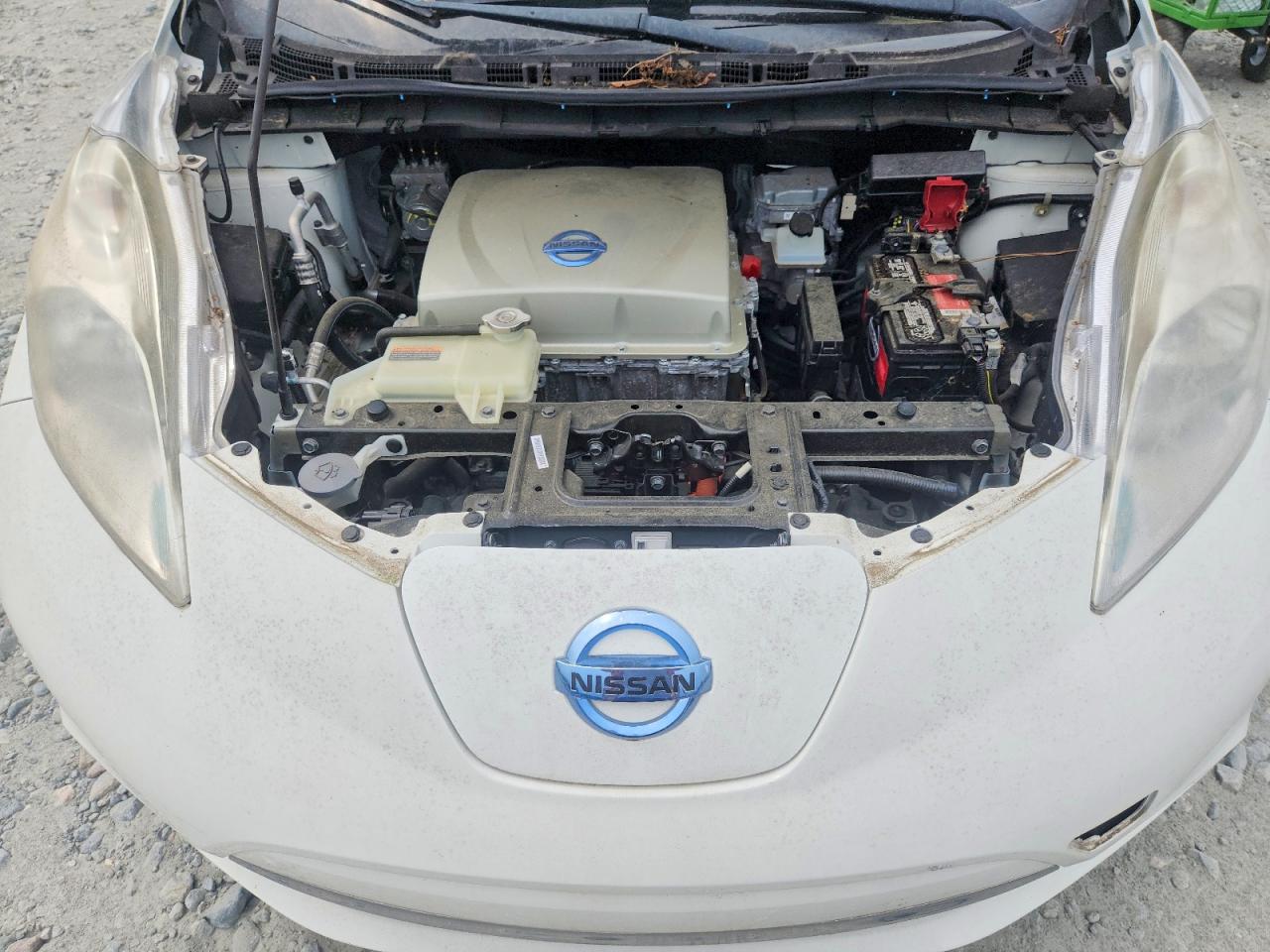 2015 Nissan Leaf S White vin: 1N4AZ0CP3FC304469
