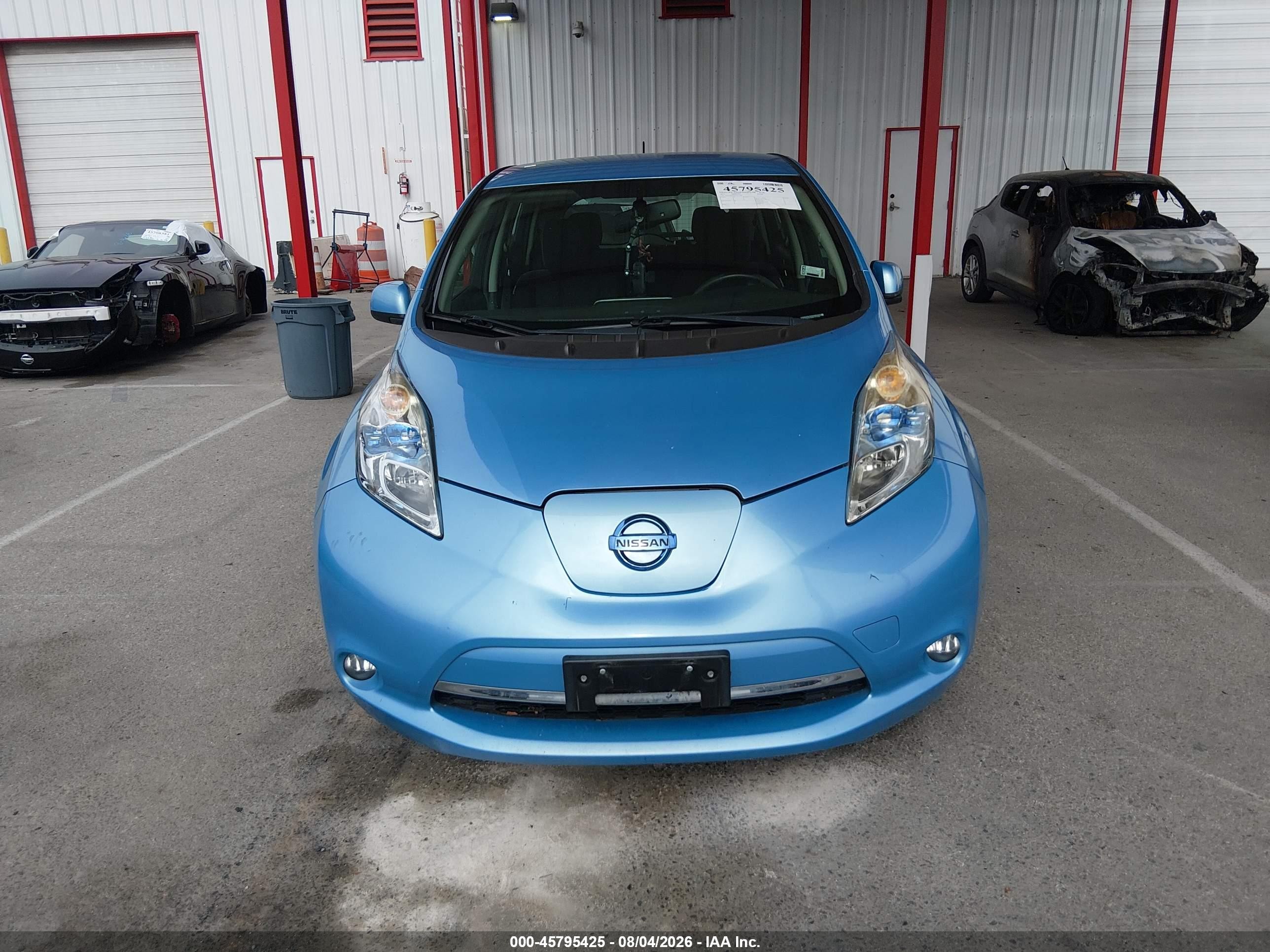 2015 Nissan Leaf Sv Light Blue vin: 1N4AZ0CP3FC311308