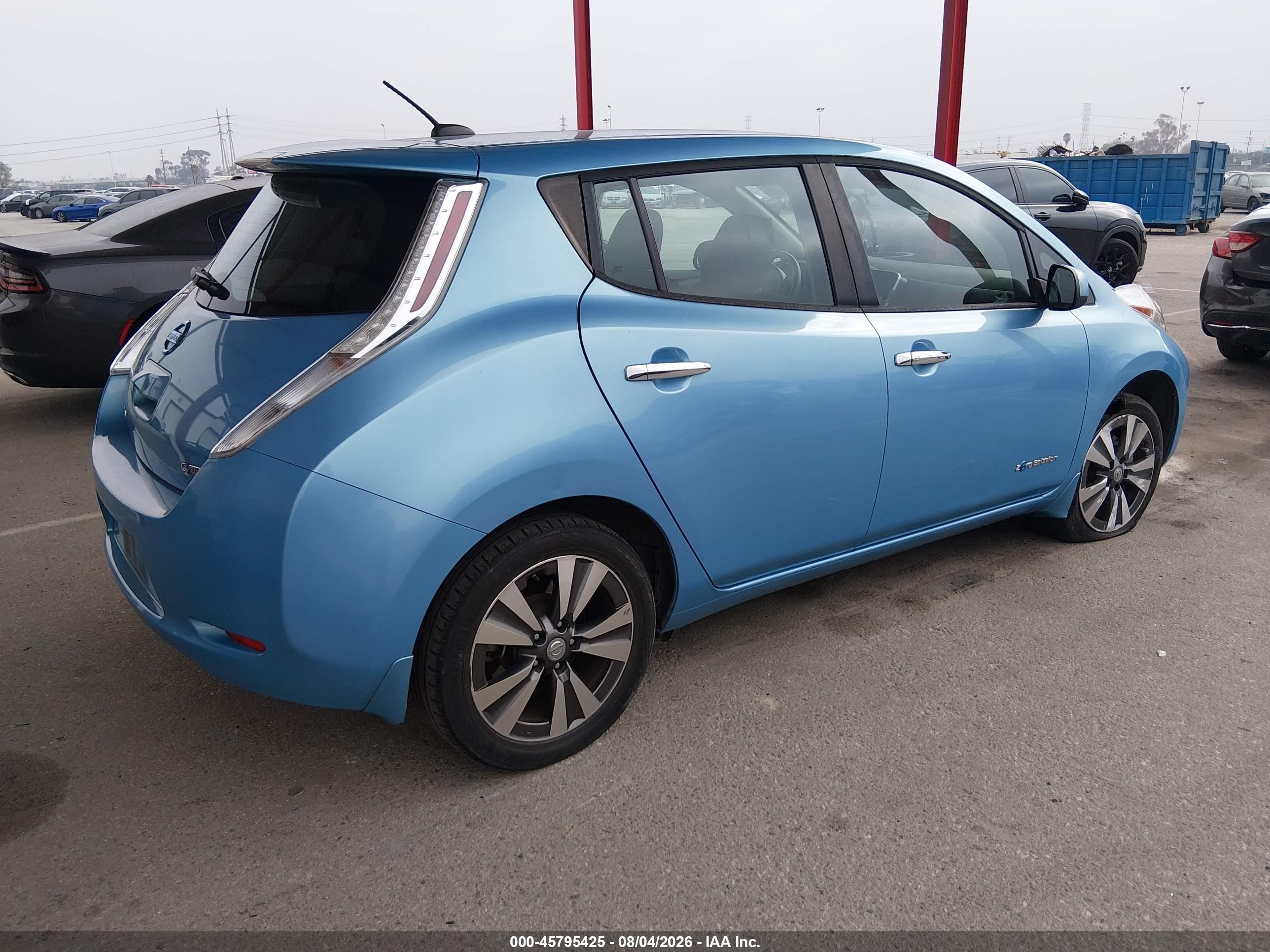 2015 Nissan Leaf Sv Light Blue vin: 1N4AZ0CP3FC311308