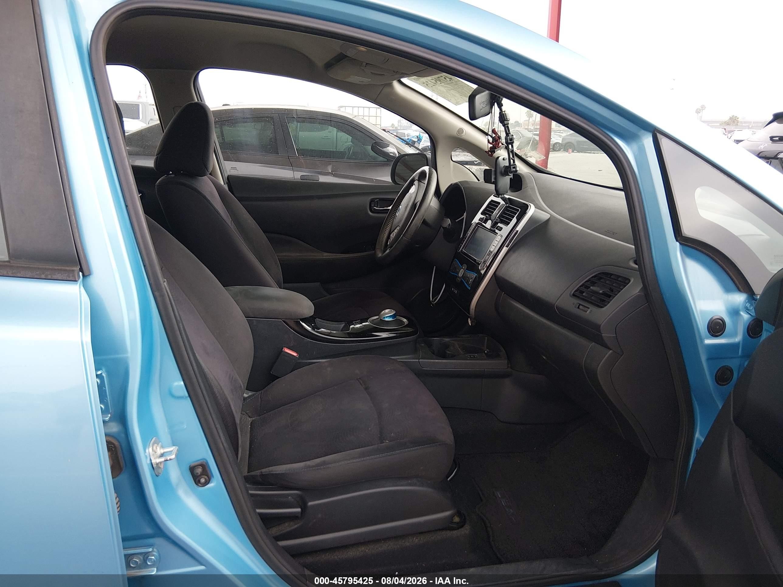 2015 Nissan Leaf Sv Light Blue vin: 1N4AZ0CP3FC311308