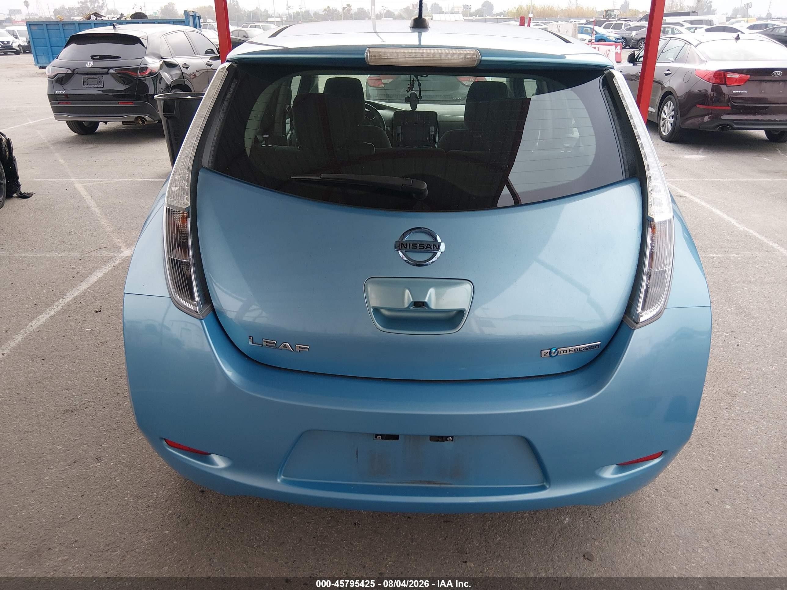 2015 Nissan Leaf Sv Light Blue vin: 1N4AZ0CP3FC311308