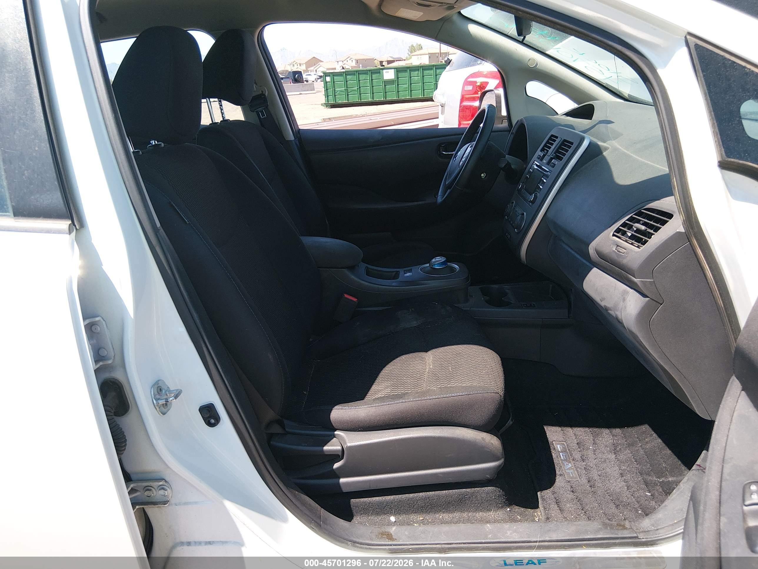 2015 Nissan Leaf S White vin: 1N4AZ0CP3FC312488