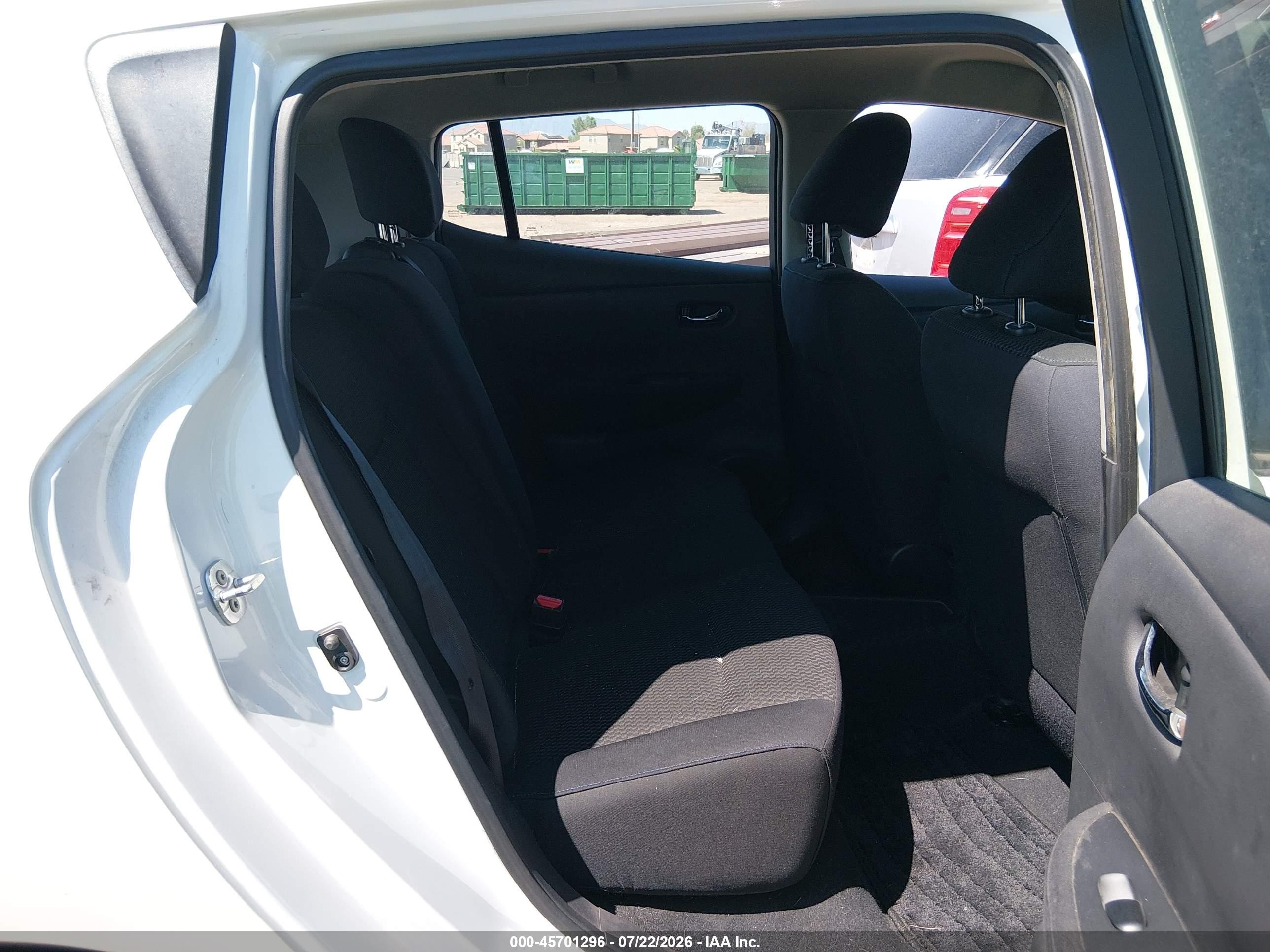 2015 Nissan Leaf S White vin: 1N4AZ0CP3FC312488