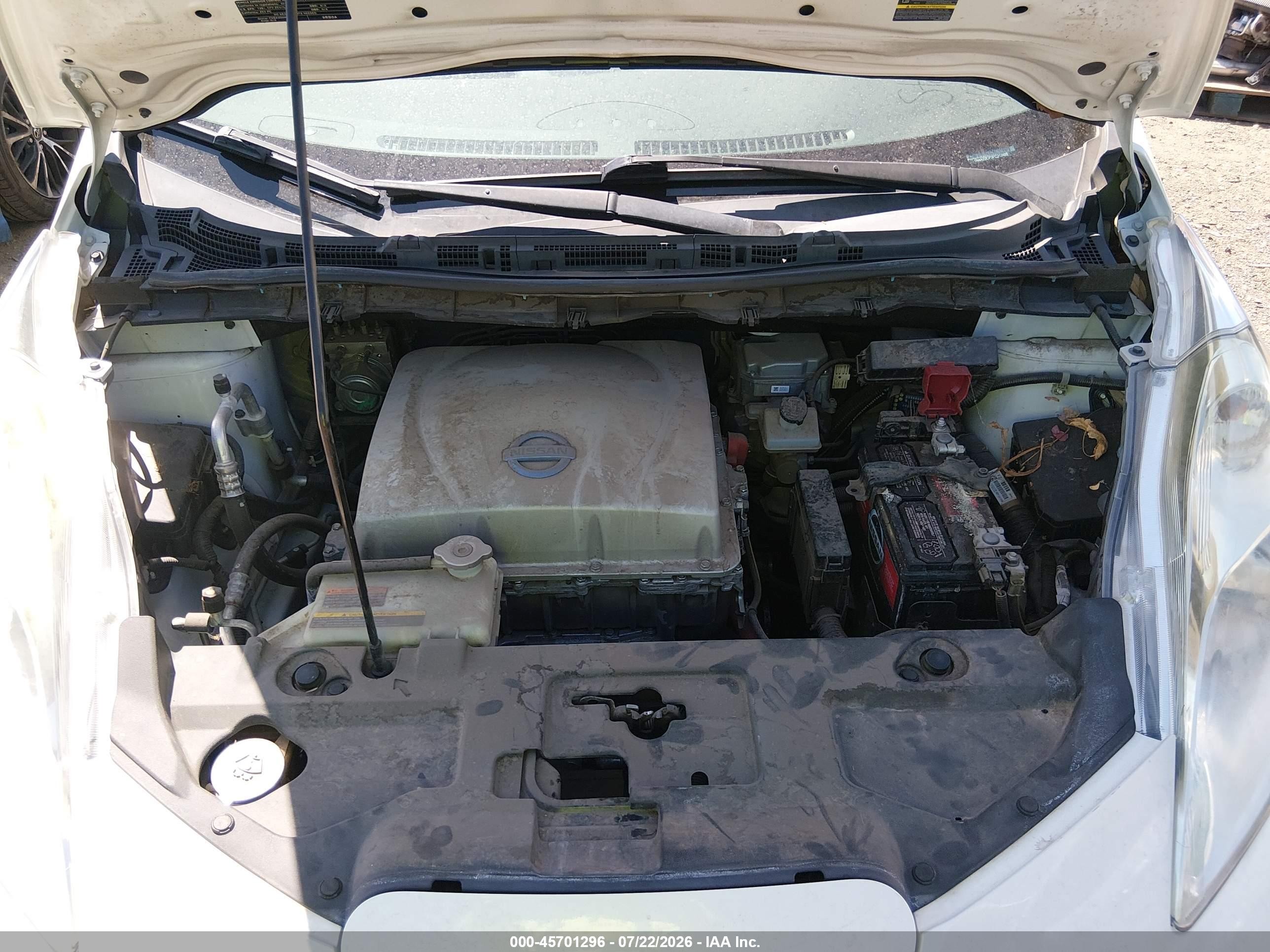 2015 Nissan Leaf S White vin: 1N4AZ0CP3FC312488