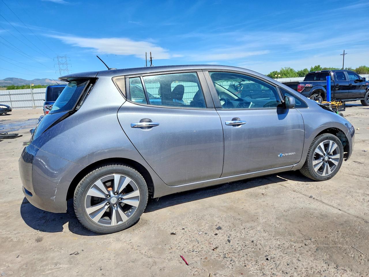 2015 Nissan Leaf S Gray vin: 1N4AZ0CP3FC327802