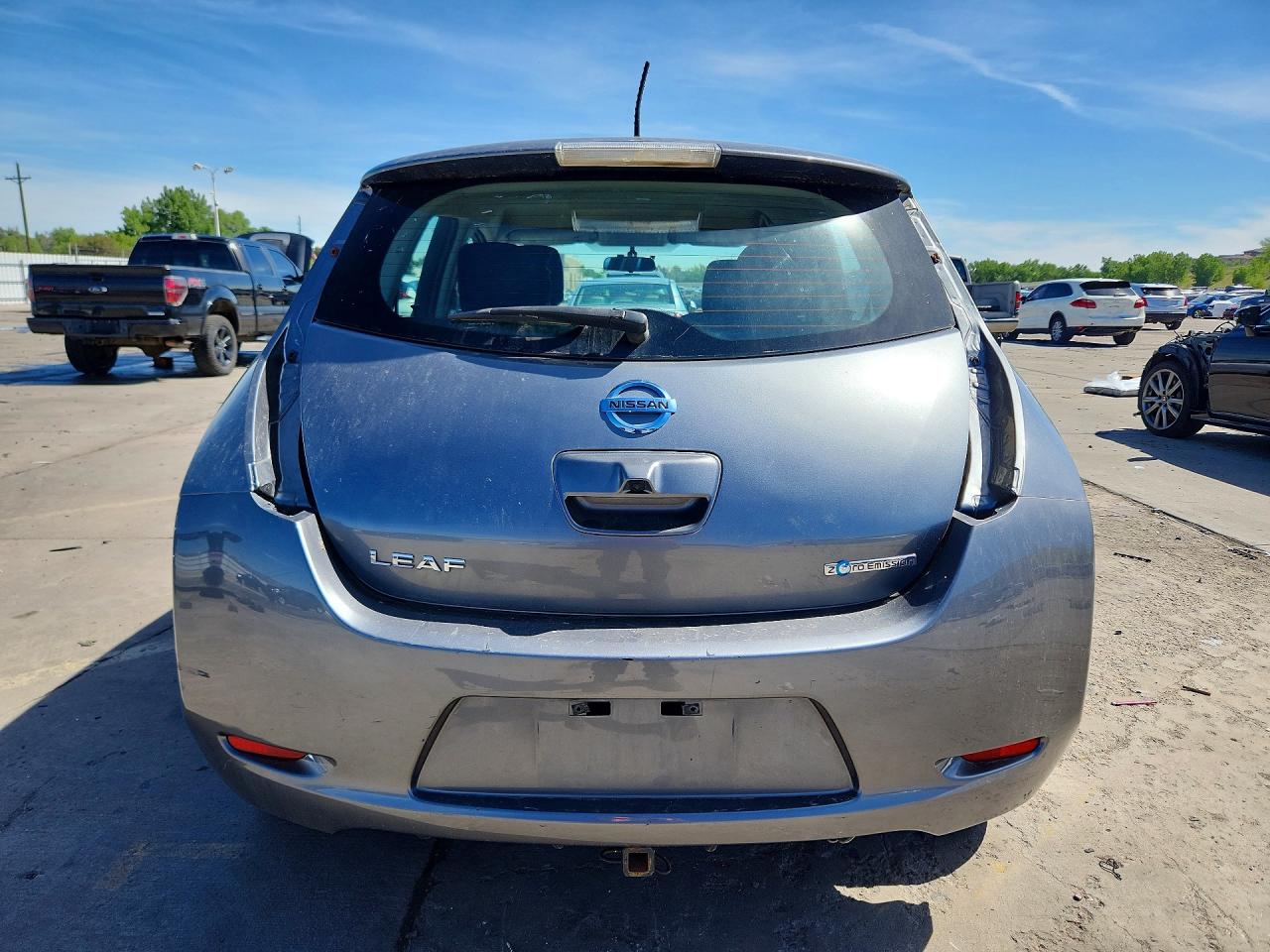 2015 Nissan Leaf S Gray vin: 1N4AZ0CP3FC327802